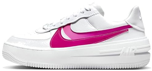 NIKE Air Force 1 PLT.AF.ORM Scarpe da ginnastica da donna alla moda FJ2986 (Bianco/Fireberry/Fierce Pink 100) UK6 (EU40)