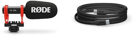 RØDE VideoMic GO II Kompaktes Shotgun-Mikrofon Mit USB-Audio + SC17 USB-C-Kabel (1,5 m) für Filmemachen, Content-Erstellung und Location-Aufnahmen - Android- und Mac-kompatibel