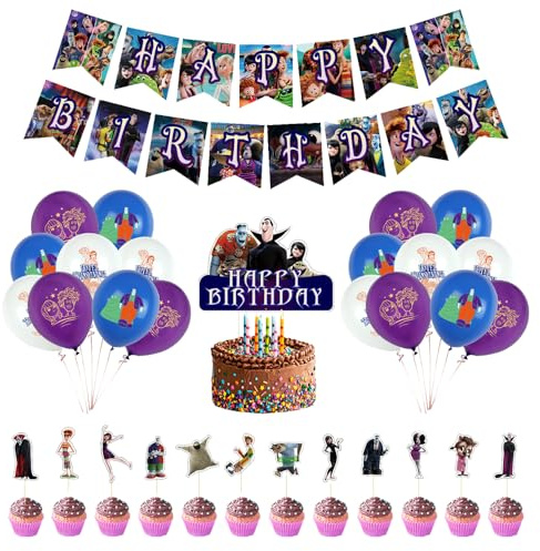 Hotel Transylvania Festa di Compleanno - Decorazioni, Palloncini, Topper Torta e Festone