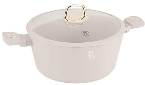 BERLINGER HAUS Faitout avec revêtement en titane et couvercle 28 cm Sahara Collection | Qualité supérieure et facile à nettoyer