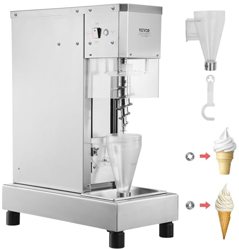 VEVOR Frozen Yogurt Blending Machine 750W, Yogurt Milkshake Ice Cream Mixing Machine 1740RPM, 304 Stainless Steel Ice Cream Shaker, Customizable with any Flavor of Ice Cream