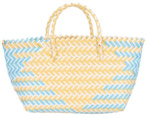 PRETYZOOM Panier De Marché 2 Pièces Sac De Panier De Marché En Jonc De Mer Sacs De Paille Sac D'épicerie Panier De Courses