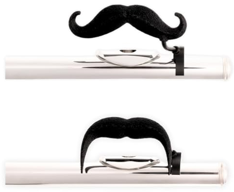 The Original Flute-stache 2.0 - [2-Pack] Clip-on Mustache for Flute, XL and Handlebar Combo Version, by Brasstache