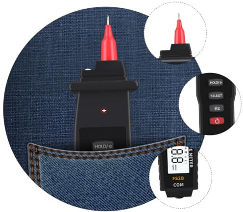 Mikikit Digitales Multimeter Automatisch Messgerät Multitester Elektronisches Testwerkzeug Mit Taschenlampenfunktion Und Lcd-anzeige Kompakt Und Praktisch Für Einhandbedienung