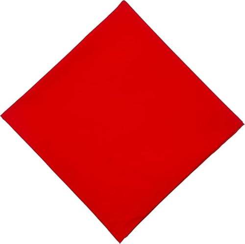 Kiran Fashion Bandana HEadband Scarf headscarf Unisex Men Woman Plain Solid Colour, Cotton Bandana Head Neck Wrist Handwrap (Red)