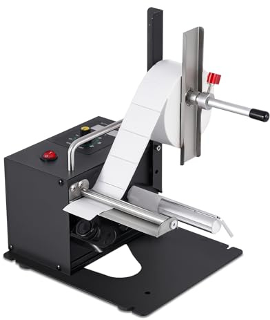 YUCHENGTECH Distributore Automatico di Etichette con Conteggio Automatico da 0 a 9999 e 5 Velocità Regolabili Larghezza Etichetta 5-120 mm per Etichette Autoadesive/PET/PVC