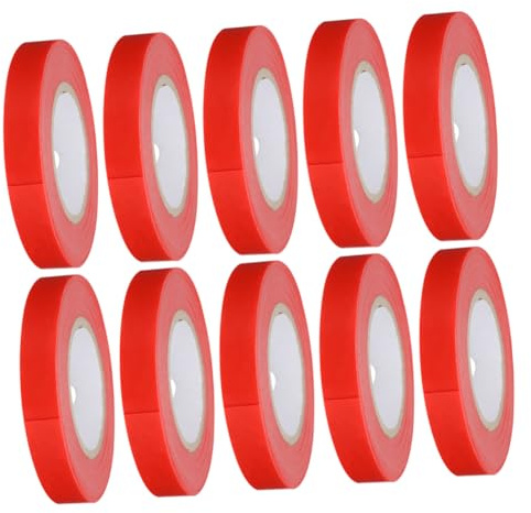Homoyoyo 10 Rollos Cinta de PVC para Jardinería Resistente para Atar Plantas Viñas Tomates y Árboles Frutales Material Grueso y Flexible para Uso Prolongado Jardines y Huertos