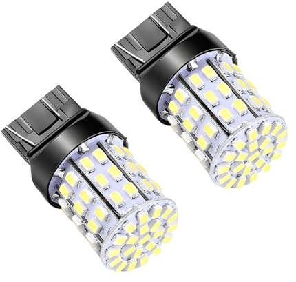 NUDVMUCH 7443 T20 W21/5W Bombillas LED 12V 24V 64SMD Blancas, para Intermitente Inverso Freno Cola Stop Luces de Estacionamiento para RV (Paquete de 2)