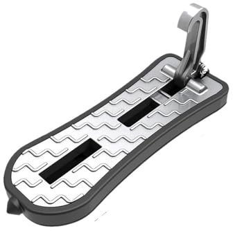 Pedal Coche Estribo Extensible Para Puerta Estribo Plegable Para Baca Gancho De Cierre Universal Pedal Auxiliar Martillo Seguridad Aleación Aluminio. Pedales Freno(Extended In Silver)