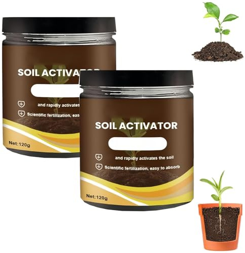 Activador profesional de suelo, acondicionador de suelo para plantas de interior y exterior, mejorador de suelo de acción rápida para mezcla de macetas, camas de jardín (2 box)