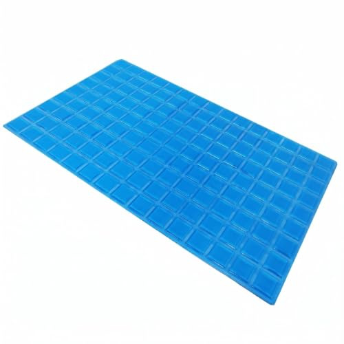 FQRDKT Kühlkissen Gel Pad Rechteckig Elastische Kühlunterlage Klassisches Design Gel Polyurethan Material für Babys Wickeltisch Kinderzimmer Reisebett, Blau, 54.5 33cm