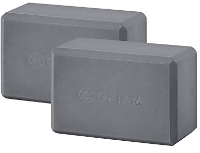 Gaiam Essentials Yoga-Block (2er-Set) – stützender, latexfreier Eva-Schaum, weiche rutschfeste Oberfläche für Yoga, Pilates, Meditation, grau