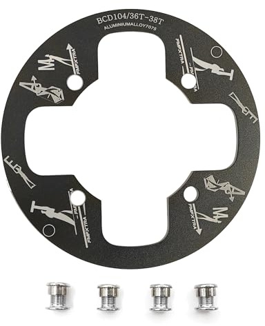 UPANBIKE Kettenblattschutz für Mountainbikes, 104 BCD, Aluminiumlegierung, Fahrrad Kettenschutz für 36~38T, Kettenblatt-Kettenrad