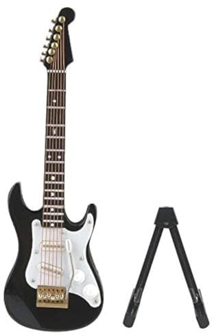 14 cm Mini Klassische Gitarre Musikinstrument Modell Hölzerne E-Gitarre Ornamente Lindenholz Handwerk Rot Schwarz Weiß Weiß Kaffee(schwarzer)