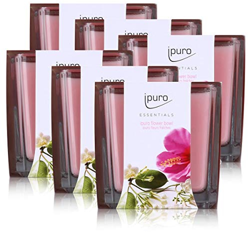 Essentials by Ipuro Duftkerze flower bowl 125g - Die wunderbare Begegnung von blumiger Note und belebender Frische (6er Pack)