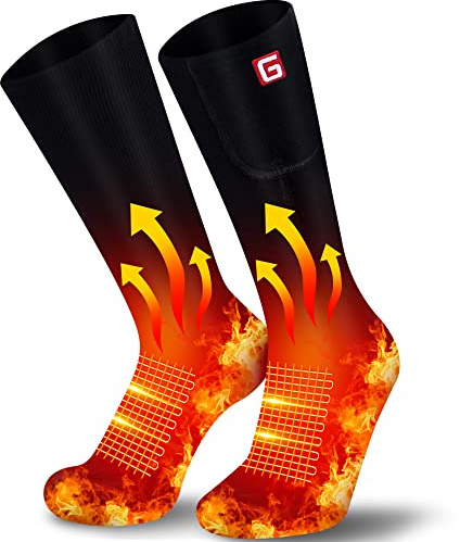 Heated Socks for Men Women,2 * 4000mAh Rechargeable Electric Heated Socks Washable Winter Foot Warmer for Hunting,Skiing,Hiking,Cycling,Camping,Skating