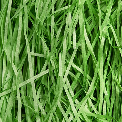 500g Geschreddertes Papier Grün, Papier Füllmaterial für Pakete, Weiches Geschenk Füllmaterial für Geschenkbox/Körbe und Karton, Bieten Guten Schutz und Dekoration für Geschenke