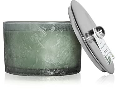 Thymes Highland Frost Large Candle - Scented Candle with Crisp Notes of Sage, Eucalyptus, and Cypress Needles - Luxury Home Fragrance - Sage-Green Candle (18 oz)