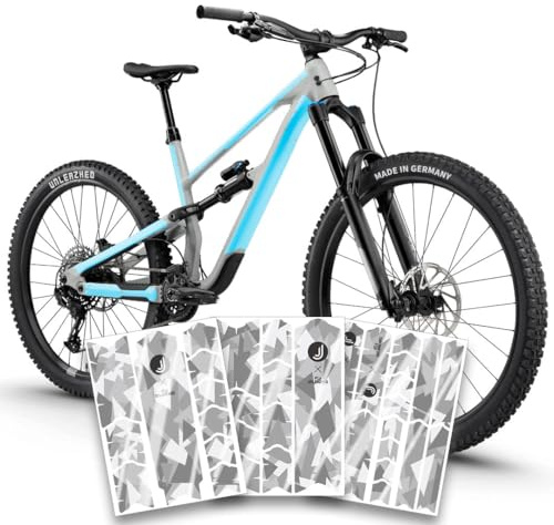 unleazhed Bike Protection BP01 GLÄNZEND | Rahmenschutzfolie für Fahrräder| Made in Germany| E-Mountainbikes | 33 -teiliges komplett Rahmenschutz-Set