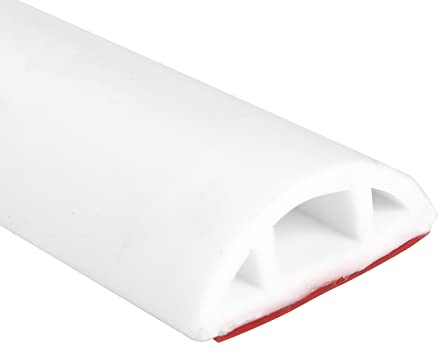 Schwallschutzleiste Dusche, Selbstklebender Wasserbarriere, Silikon Duschschwelle Wassersperre Selbstklebend Wasserdamm für rahmenlose Duschtür (W-1,7M(3,5x1,2cm))