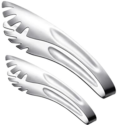 BESTonZON 3pièces Pince à Spaghetti Inox Épaisse Pince De Service Multifonction Pour Salades Et Légumes Résistante Chaleur Poignée Confortable Pour Cuisine Professionnelle Et Usage Domestiqu