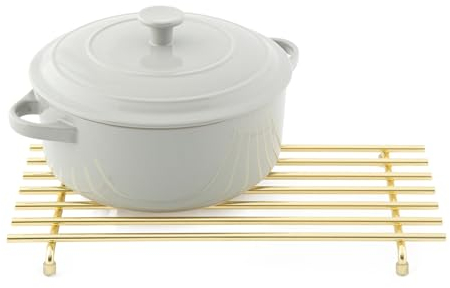 simplywire – Trivet – Heat Resistant – Kitchen Worktop Protector – Large – Light Gold