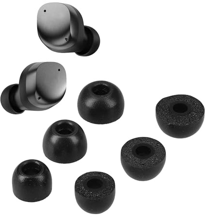kwmobile Gommini Auricolari Memory Foam Set da 6 Compatibile con Sennheiser MOMENTUM True Wireless 3 - Gommini Cuffie In Ear Schiuma - 3 Size nero