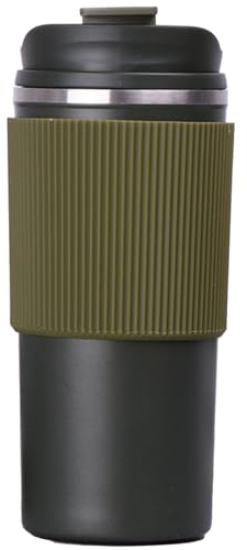 Disoza 480 ml Thermobecher Kaffee to go Kaffeebecher Thermobecher Travel Coffee Mug Kaffeebecher to go Thermo Becher mit Deckel Olivgrün Termokaffeebecher Thermotasse Trinkbecher mit Deckel