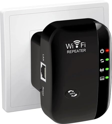 2024 Newest WiFi Booster, WiFi Extender, WiFi Repeater, Covers Up to 3650 Sq.ft and 45 Devices, Internet Booster with Ethernet Port, Quick Setup, Home Wireless Signal Booster