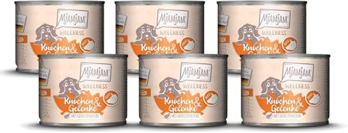 MjAMjAM - Cibo umido premium per cani - Benessere - Ossa e articolazioni - Beef, confezione da 6 (6x200g), senza cereali