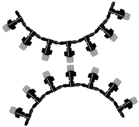 UKCOCO 25stücke Bewässerungsdüse Mit Nebelfunktion Und Einstellbarem Sprühwinkel Gartenbeetbewässerung Sprinklersystem Zum Vernebeln Für Strauchbewässerung Und Kühlsysteme