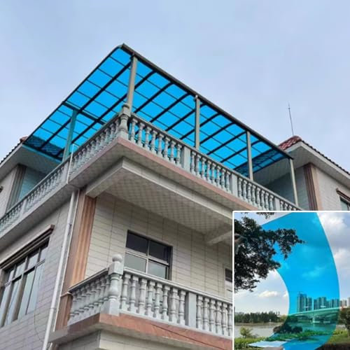Paneles de policarbonato para techos, paneles de tragaluz de techo de 2 mm de grosor, paneles de iluminación diurna con aislamiento transparente, protección UV, paneles de techo para pérgola de