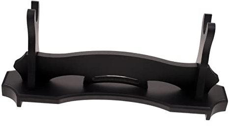 Toyvian Porte- décoratif Support pour Collection de flûtes Support pour Couteaux et Rester des Stands présentoir Range Couteaux Porte- en Bois Support de flûte en Bois Black