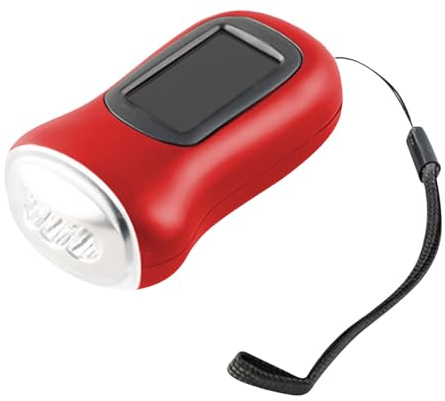 Lampe torche LED à remonter – Lampe de poche d'urgence | Lampes de poche LED à manivelle avec sangle lumineuse | Lampes solaires étanches | Projecteur | Lampe d'extérieur pour extérieur, survie