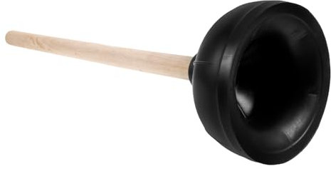 ULTECHNOVO Sturalavandini in Gomma Naturale per Bagno e Cucina, Pompa per Scarico WC e Lavello, con Manico in Legno Resistente e Pulizia Pratica per Uso Domestico e Professionale
