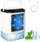 Bwaliffury Aire Acondicionado Portatil, Mini Aire Acondicionado 4 en 1, Enfriador de Aire Portatil 900ML,3 Velocidades & 2 Nebulizacións,12W Climatizador Portatil Evaporativo para Dormitorio, Oficina