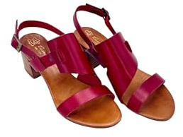 Camarri dal 1916 Sandalo in pelle tuffata rossa, 41