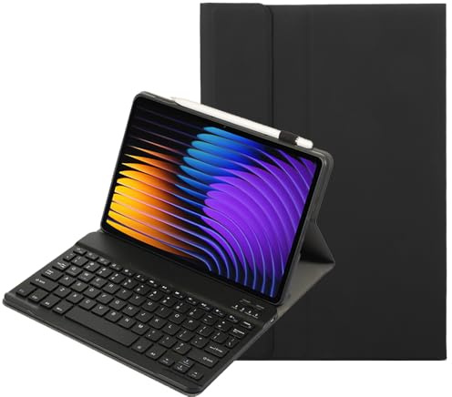 YKWXSC Funda con Teclado Español para Xiaomi Mi Pad 8/8 Pro 11,2 Pulgada, Desmontable Teclado Español Ñ Bluetooth, Negro