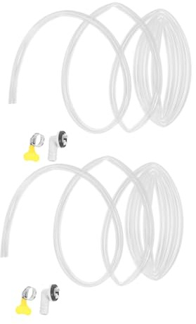 CONGARTENO Set di 2 Tubi di Scarico per Condizionatore d Aria da 6 Piedi con Connettore e Morsetto, Tubo Drenaggio Condensazione Efficiente a Tenuta Stagna per Festa Estiva