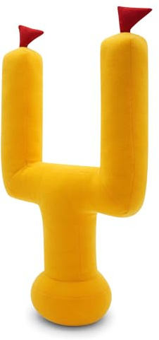40YARDS American Football Kissen Goalpost | 3D Plüschkissen | Torpfosten | Weiches Kuschelkissen in Football Torpfosten Form mit roten Fähnchen | 44 x 25 x 11 cm | American Football Deko & Geschenk