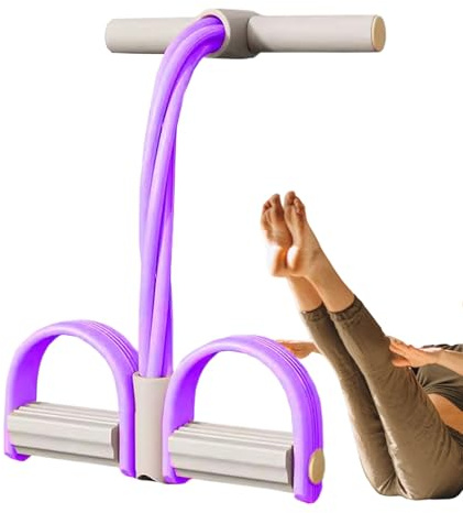 Corde résistante à l'extracteur de pédale, pédale d'exercice à 4 Tubes avec poignées – Bande élastique d'extraction – Outil d'entraînement de Fitness à Domicile pour entraînement de Cheville, Jambe