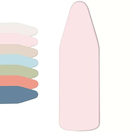 OPOLDBDMAC Housse Tables À Repasser Couleur Unie pour Fer À Vapeur 90x30 100x35 120x40 140x45 Housse De Planche A Repasser Élastique Résistante Aux Brûlures Et Aux Taches(Pink,125x45cm/49x18in)