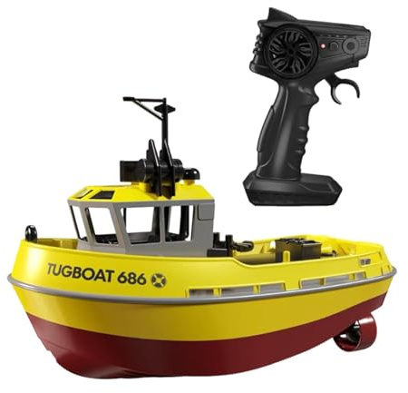 ZYIHNIRB 1/72 RC Schlepper Spielzeugboot mit Fernbedienung für Kinder, Ideal für Pool Und Wasser, Gelb