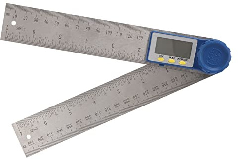 Goniometro digitale con righello angolare Goniometro Display LED multifunzionale Strumento per la lavorazione del legno in acciaio inossidabile per misurazioni di precisione e