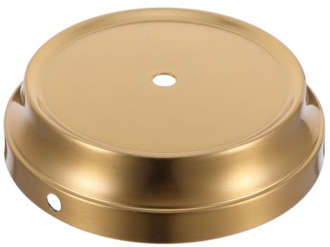 Hoement Runder Lampenfuß aus Eisen in Gold mit Konkaver Form Stabiler und Langlebiger Ersatz für Tischlampen für Arbeitszimmer und Wohnkultur