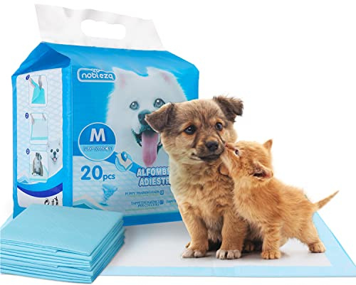 Nobleza - Ultra saugfähige Hunde Trainingsunterlagen Welpenunterlage Welpen Toilettenmatte, 60*60cm, Packung mit 20 Stück