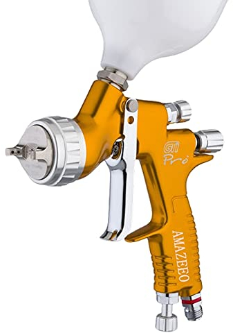 Z-LIANG Sandstrahlgeräte Paint Spray Gun Pro Lite HVLP-Spritzpistole TE20 / T110 1. 3mm Düse Airbrush Paint Gun Spray Paint Airbrush Paint Gun (Color : Gold T110 Cap)