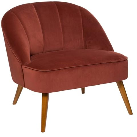 Atmosphera - Sessel Naova - rosa Terrakotta - Samt - Terrakotta