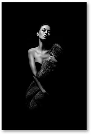 Postereck - 1919 - Frau Erotik, Sinnlich Model Tanzen Sexy Fashion - Erotisch Sexy Nackt Wandposter Fotoposter Bilder Wandbild Wandbilder - Leinwand - 40,0 cm x 30,0 cm