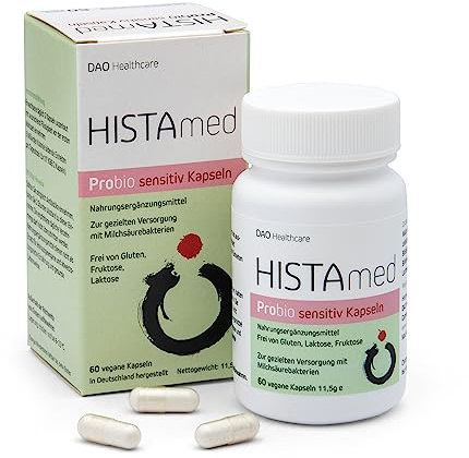 HISTAmed® sensitiv 60 vegane Kapseln – zur gezielten Versorgung mit Milchsäurebakterien - Die sensitive Alternative zum bekannten HISTAmed® Pulver